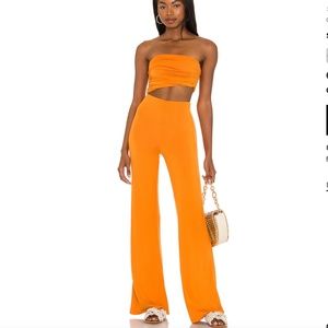 x Sofia Richie Sosa Orange Jumpsuit